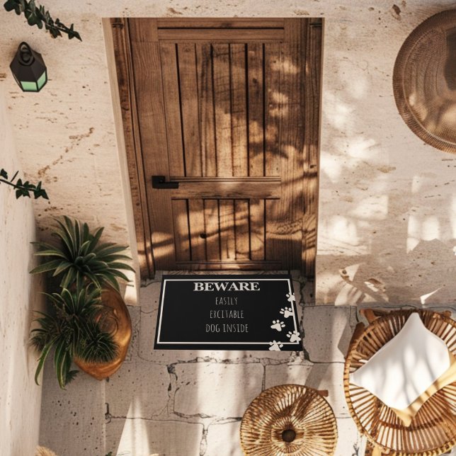 Funny Custom Pet Cat Dog Paws Moderne Typografie Fußmatte (Von Creator hochgeladen)