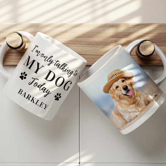 Funny Custom Pet Foto, das ich nur mit meinem Hund Kaffeetasse