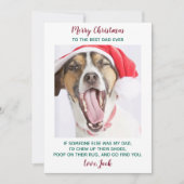 Funny Custom Pet Foto Hund Vater Frohe Weihnachten (Vorderseite)