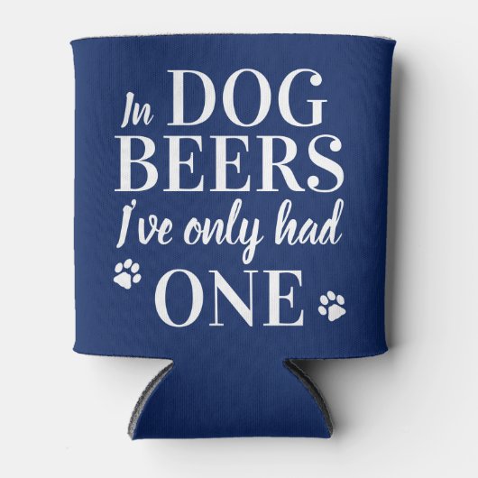 Funny Custom Pet Foto in Hunde Bier hatte ich eine Dosenkühler (Vorderseite)
