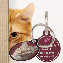 Funny Custom Pet ID Tag mit Foto - Personalisieren