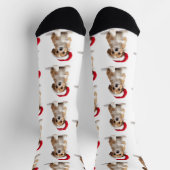 Funny Custom Pet Photo Socks Socken (Oben)