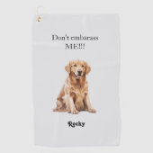Funny Custom Pet Watercolor Bild Golf Handtuch (Vorderseite)