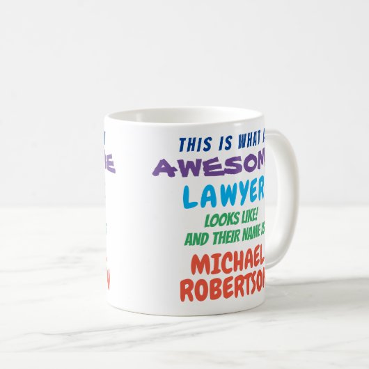 Funny Custom Phantastisch Lawyer Geschenk Tasse (VorderseiteRechts)