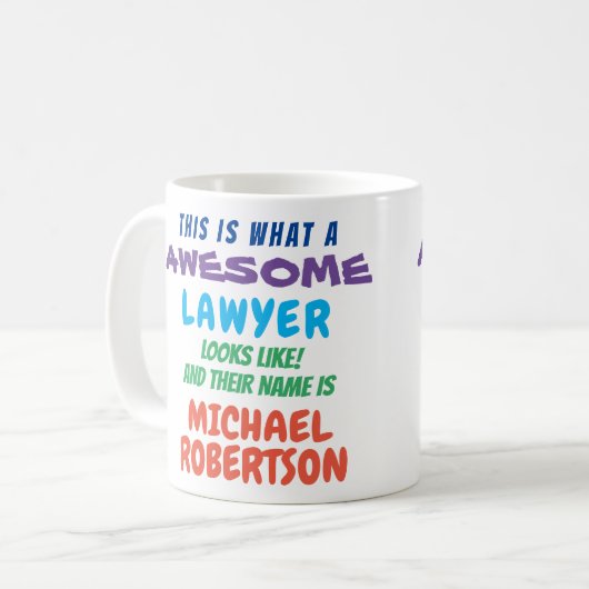 Funny Custom Phantastisch Lawyer Geschenk Tasse (Vorderseite Links)