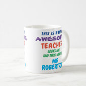 Funny Custom Phantastisch Teacher Geschenk Tasse (VorderseiteRechts)