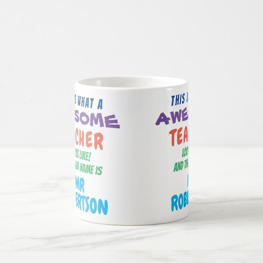 Funny Custom Phantastisch Teacher Geschenk Tasse (Mittel)