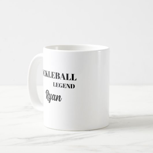 Funny Custom Pickleball Legend Name Geschenk Kaffeetasse (Vorderseite Links)