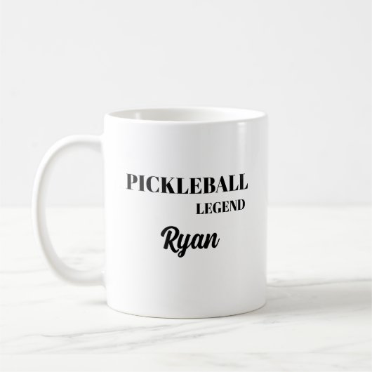 Funny Custom Pickleball Legend Name Geschenk Kaffeetasse (Links)