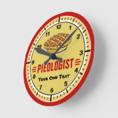 Funny Custom Pie Pieologist Runde Wanduhr (Winkel)