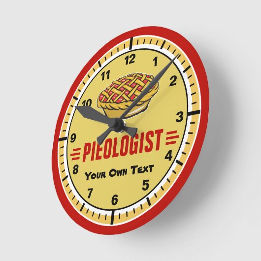 Funny Custom Pie Pieologist Runde Wanduhr (Winkel)