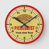 Funny Custom Pie Pieologist Runde Wanduhr (Vorderseite)