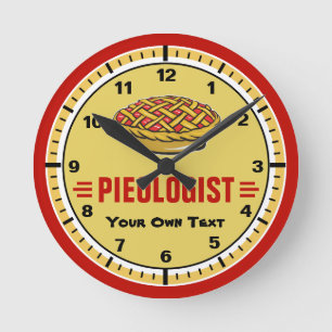 Funny Custom Pie Pieologist Runde Wanduhr