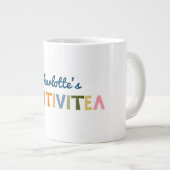 Funny Custom "Positivitea" Motivierend Zitat Jumbo-Tasse (Vorderseite Rechts)