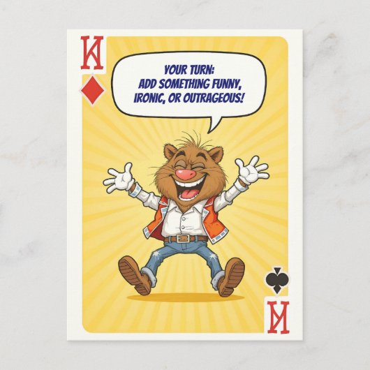 Funny Custom Postcard - Say Something Wild Postkarte (Vorderseite)