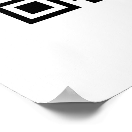 Funny Custom QR Code Business Logo Review einzigar Poster (Ecke)
