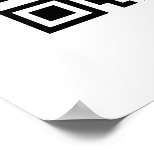 Funny Custom QR Code Business Logo Review Poster (Ecke)