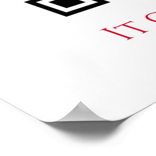 Funny Custom QR Code Business Logo Review Poster (Ecke)