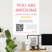 Funny Custom QR Code Business Logo Review Poster (Heimbüro)