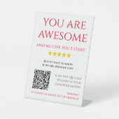 Funny Custom QR Code Business Logo Review Sockelschild (Vorderseite)