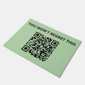 Funny Custom QR Code Fußmatte (Schrägansicht)