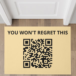 Funny Custom QR Code Fußmatte