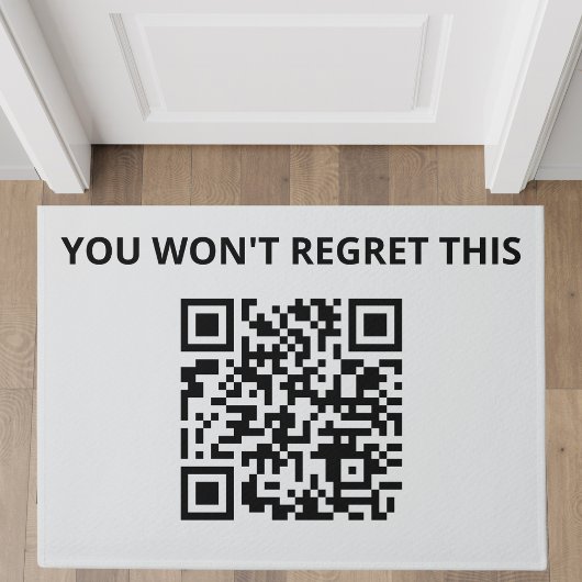 Funny Custom QR Code Fußmatte