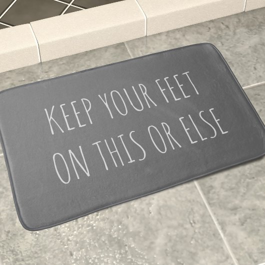 Funny Custom Quote Chalkboard Grau Bath Mat Badematte