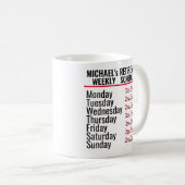 Funny Custom Retirement Schedule Kaffeetasse (VorderseiteRechts)