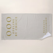 Funny Custom Sand Beige Gold OOO Minimalist Men  Strandtuch (Vorderseite)