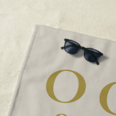 Funny Custom Sand Beige Gold OOO Minimalist Men  Strandtuch (Beispiel)
