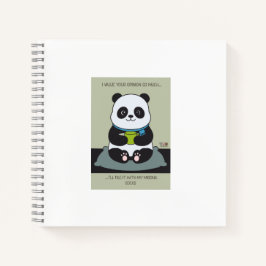 Funny Custom Sarcastic Panda Opinion Coworker Gift Notizblock