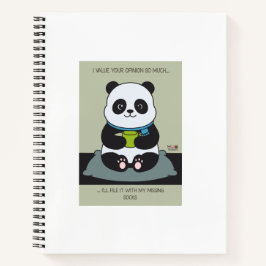 Funny Custom Sarcastic Panda Opinion Coworker Gift Notizblock