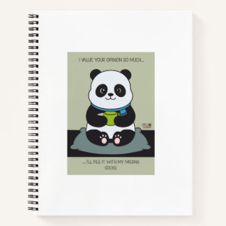 Funny Custom Sarcastic Panda Opinion Coworker Gift Notizblock