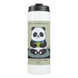 Funny Custom Sarcastic Panda Opinion Coworker Gift Thermosbecher