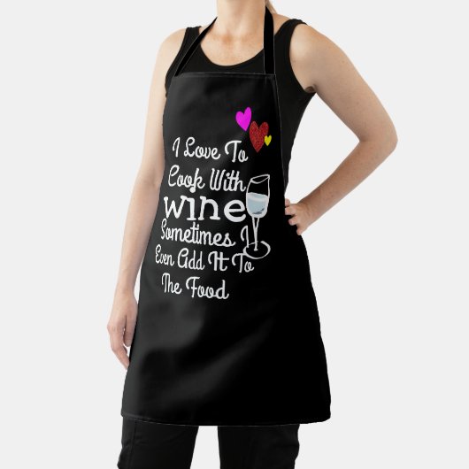Funny Custom Sassy Koch Wein Personalisiert Schwar Schürze (InSitu)