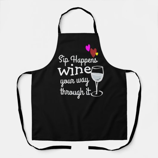 Funny Custom Sassy Sip passiert Personalisiert Bla Schürze (Vorderseite)