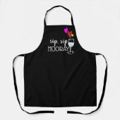 Funny Custom Sassy Sip Wine Personalisierter Schwa Schürze (Vorderseite)
