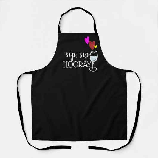 Funny Custom Sassy Sip Wine Personalisierter Schwa Schürze (Vorderseite)