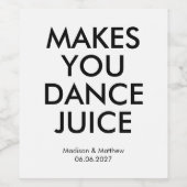 Funny Custom Schwarz-weiß Celebration Party Hochze Weinetikett (Einzelnes Label)