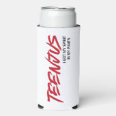 Funny Custom Text Baby Billy's Zitat Teenjus Red Selters Dosenkühler (Seltzer Vorderseite)