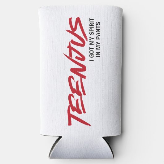 Funny Custom Text Baby Billy's Zitat Teenjus Red Selters Dosenkühler (Vorderseite)