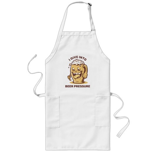 Funny Custom Text Beer Lange Schürze (Vorne)