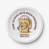 Funny Custom Text Beer Pappteller (Vorderseite)