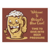 Funny Custom Text Beer Poster (Vorderseite)