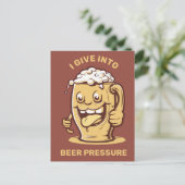 Funny Custom Text Beer Postkarte (Stehend Vorderseite)