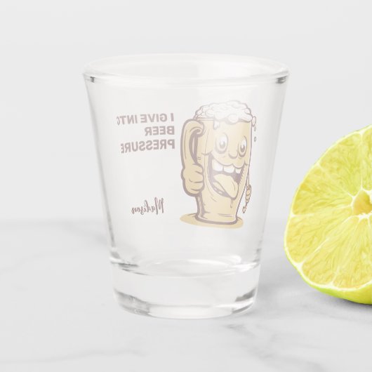 Funny Custom Text Beer Schnapsglas (Rückseite)