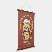 Funny Custom Text Beer Wandteppich Mit Holzrahmen (Gewinkelt)