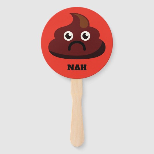 Funny custom text KACKE Handfans Fächer (Rückseite)
