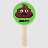 Funny custom text KACKE Handfans Fächer (Vorderseite)